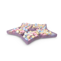 Star Compartment Bowl With Mixed Marshmallows PNG & PSD Images