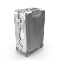 Travel Suitcase Rimowa Original Check-In Silver PNG & PSD Images