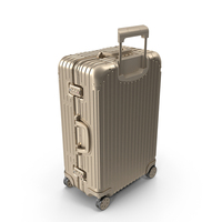 Travel Suitcase Rimowa Original Check-In Titanium PNG & PSD Images