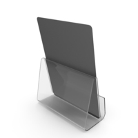 Black Desk Paper Banner with Stand PNG & PSD Images