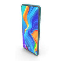 Huawei P30 Lite Peacock Blue PNG & PSD Images