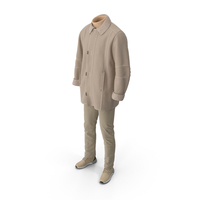 Mens Boots Pants Coat Pullover Beige PNG & PSD Images
