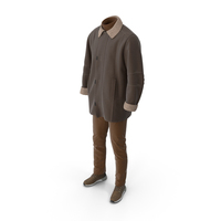 Mens Boots Pants Coat Pullover Brown PNG & PSD Images