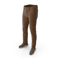 Men's Boots Pants Brown PNG & PSD Images