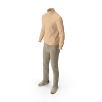 Men's Boots Pants Pullover Beige PNG & PSD Images