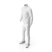 Mens Boots Pants Pullover White PNG & PSD Images