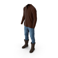 Men's Pants Boots Pullover Brown PNG & PSD Images