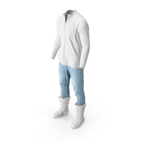 Men's Pants Boots Pullover White PNG & PSD Images