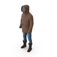 Men's Pants Boots Pullover Coat Brown PNG & PSD Images