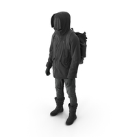 Mens Pants Boots Pullover Coat Gloves Backpack Black PNG & PSD Images