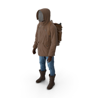 Men's Pants Boots Pullover Coat Gloves Backpack Brown PNG & PSD Images