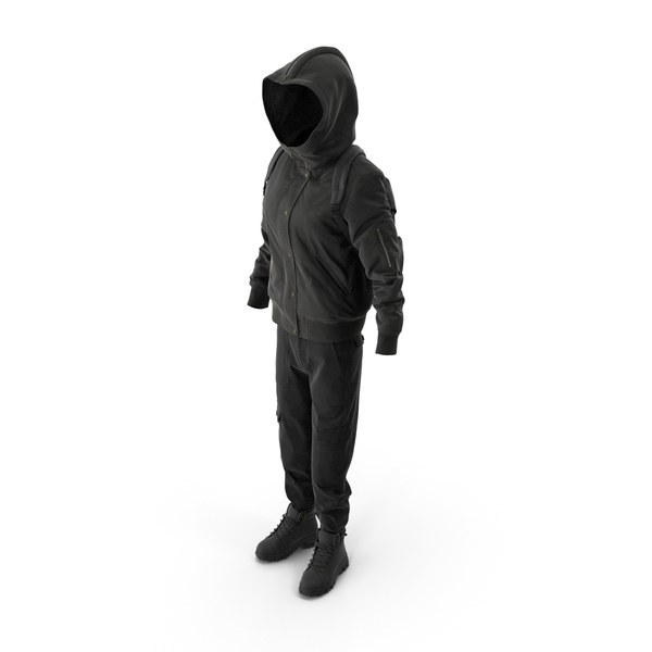Women's Boots Pants Down Jacket Pullover Backpack Black PNG & PSD Images