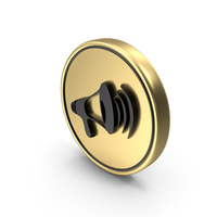 Volume Sound Speak Logo Coin Icon PNG & PSD Images