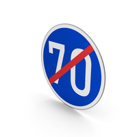 Road Sign End Minimum Speed Limit 70 PNG & PSD Images