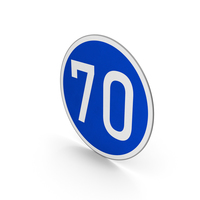 Road Sign Minimum Speed Limit 70 PNG & PSD Images