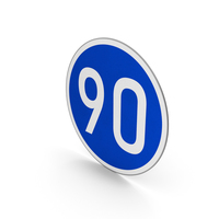 Road Sign Minimum Speed Limit 90 PNG & PSD Images