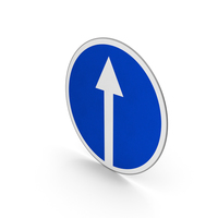 Road Sign Proceed Straight Ahead Only PNG & PSD Images