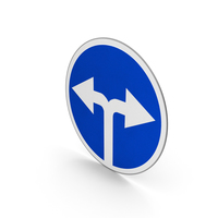 Road Sign Turn Left Or Right PNG & PSD Images