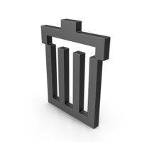 Symbol Recycle Bin Black PNG & PSD Images