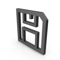 Symbol Floppy Disk Save Button Black PNG & PSD Images