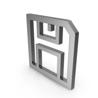 Symbol Floppy Disk Save Button Steel PNG & PSD Images