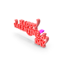 Happy Valentine's Day Pink PNG & PSD Images
