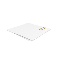 White Papers With Paper Clip PNG & PSD Images