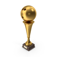 Golden Trophy Bowling Ball PNG & PSD Images