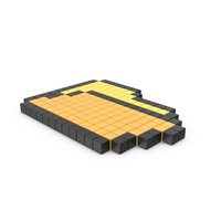 Folder Opened Pixelated Icon PNG & PSD Images