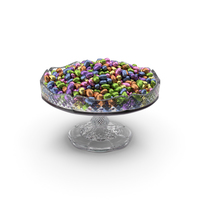 Fancy Crystal Bowl with Wrapped Chocolate Easter Eggs PNG & PSD Images