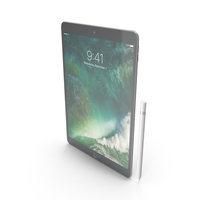iPad Pro 10.5 (2017) Space Gray With Pencil PNG & PSD Images