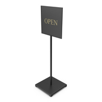 Black Standing Sign Open Closed PNG & PSD Images