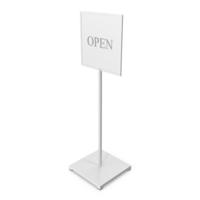 White Standing Sign Open Closed PNG & PSD Images