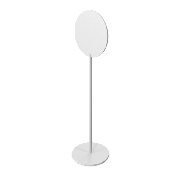 White Floor Standing Sign PNG & PSD Images