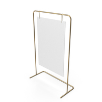 Gold Sign Stand PNG & PSD Images