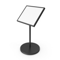 Metallic Black Paint Information Stand PNG & PSD Images