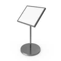 Metallic Information Stand PNG & PSD Images