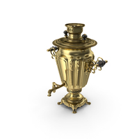 Russian Antique Brass Samovar PNG & PSD Images