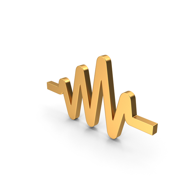 Pulse Symbol Gold PNG & PSD Images