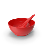 Chinese Bowl With Spoon PNG & PSD Images