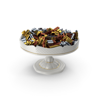 Fancy Porcelain Bowl With Fancy Wrapped Chocolate Candy PNG & PSD Images