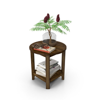Pottery Barn Benchwright Round Side Table PNG & PSD Images