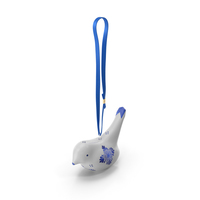 Christmas Ornament Bird Blue with Rope PNG & PSD Images