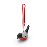 Christmas Toy Bird Red with Rope PNG & PSD Images