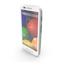 Motorola Moto E & E Dual White PNG & PSD Images