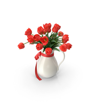 Vase with Tulips Red PNG & PSD Images