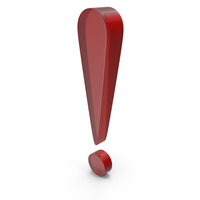 Exclamation Mark Red Glass PNG & PSD Images