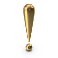 Exclamation Mark  Gold PNG & PSD Images