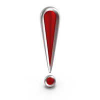 Exclamation Mark Red Glass PNG & PSD Images
