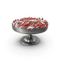 Fancy Silver Bowl with Kinder Chocolate Bars PNG & PSD Images